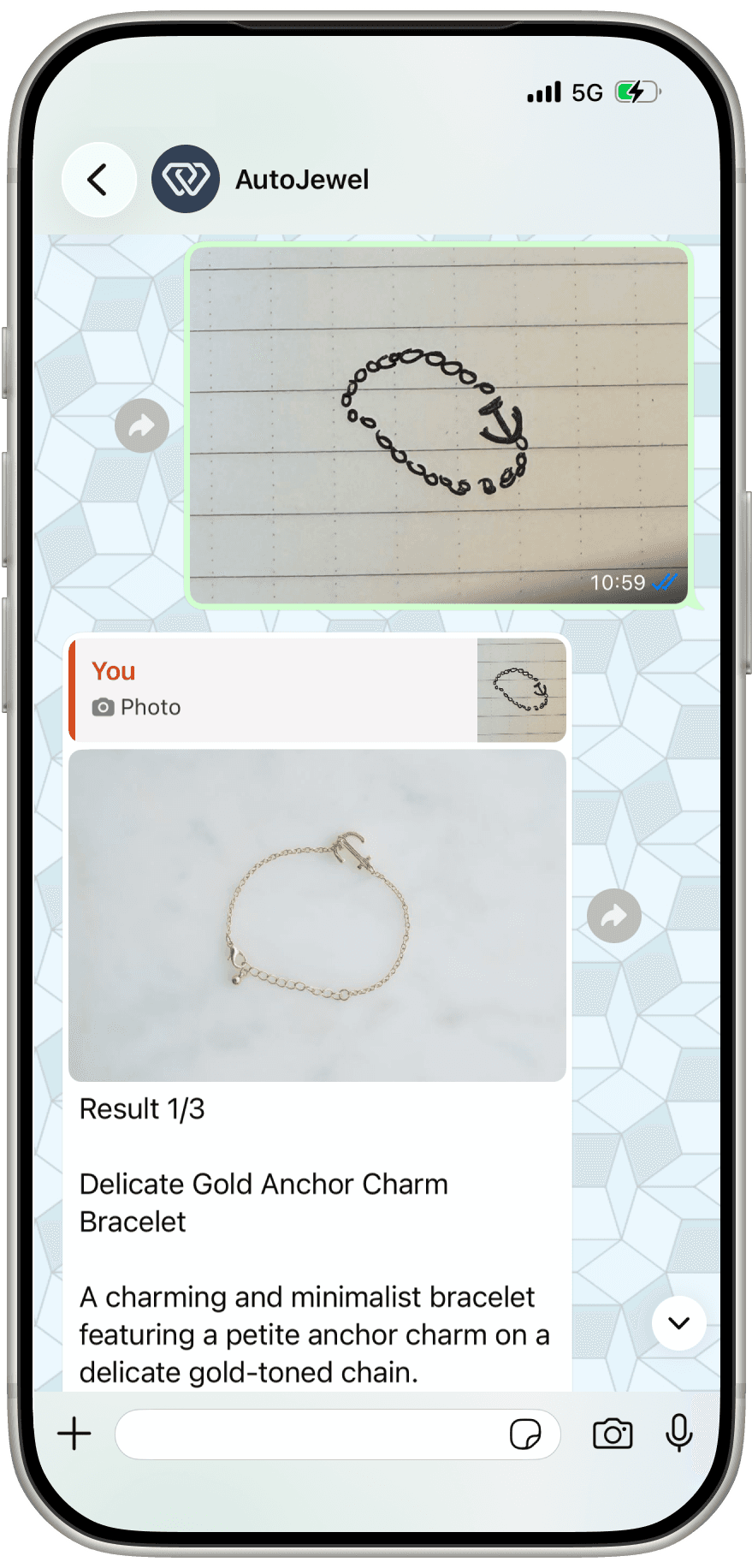 WhatsApp catalog search example